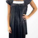 90s SERENA KAY Vintage Black Cap Sleeve Pleated Mini Baby Doll Dress Size 2 Photo 0