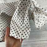 She & Sky  Dot Print Ruffle Sleeve Crop Top Size L Photo 5