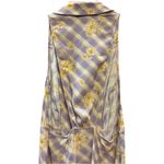 Urban Outfitters NWOT  Willow‎ Midi Dress Purple Cream Plaid Floral Halter Medium Photo 4