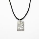 The Lovers Tarot Card Necklace Black Photo 0
