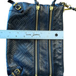 Elliott Luca Messina 3 Zip Genuine Leather Crossbody Black Photo 10