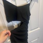 Lulus NWT black ruched mesh sleeveless cutout dress Photo 5