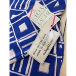 Mahi Gold Blue White Geometric Print V Neck Long Sleeve Tunic Dress X Large. NWT Size XL Photo 7