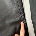 BCBGMAXAZRIA  Black 100% Leather Pants women’s size 12 straight leg moto unused Photo 4