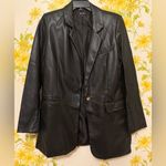 NWOT Faux leather Black Women's Blazer size S Photo 5