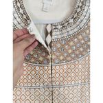 Chico's Women’s Embellished Jacket Tan Beige Embroidered 3/4 Sleeves Size 2 Photo 8