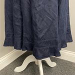 Malvin 100% Linen Sleeveless Dress Navy XL Career Business Beach Ruffle Blue Photo 2