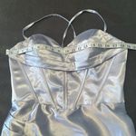 Women’s Full Length Prom Party Dress Criss Cross Straps Leg Slit Size 10 NWOT Purple Photo 9