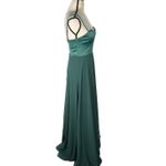 Lulus Best Part Of Me Satin Bustier Evening Dress Dark Green Women's Size Small Photo 5