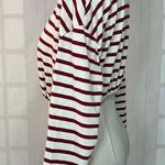 ZARA  Red and White Striped Cropped Long Sleeve Top Size S Photo 4