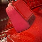 Coach Red Croc-Embossed Tote Bag Photo 14