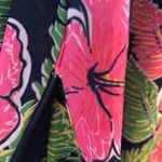 Simply Southern Tunic Dress Floral Hibiscus Palms Sz L (?) GUC Navy Pink Green Photo 8