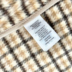 Joie New  Brushed Plaid Oversized Open Front‎ Jacket | Tan Medium Photo 3