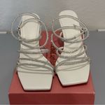 Cult Gaia  Isa 70mm Leather Rhinestone Strappy Heels Sandals Size 40.5 US 10.5 Photo 2