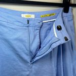 Maeve Anthropologie  The Avery Pleated Trouser Shorts Blue  Linen Blend Bermuda 8 Photo 4