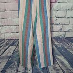 Madewell CAP SLEEVE STRIPED LINEN BLEND TIE ACCENT WIDE LEG JUMPSUIT 4 Photo 2