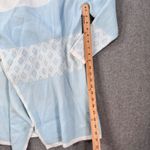 Evolution By Cyrus Chiana Graphic Open Drape Cardigan Petite Medium Blue Duster Photo 5