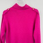 VTG Sk & Company sweater L lambswool angora blend mock neck pullover cable knit Pink Size L Photo 3