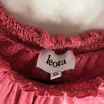 Leota Womens Midi Dress Crinkled Jersey Smocked Mock Neck and Waist Pink 3X Photo 5