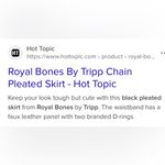 Royal Bones TRIPP -  Black Pleated Mini Skirt Photo 9