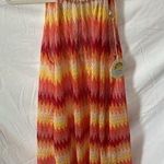 C&C California C & C California: Sheer red/orange/yellow beach coverup with pockets- M Photo 0