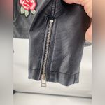 Ci Sono  premium women’s vegan leather moto jacket, embroidered‎ size Large Photo 2