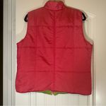 Liz Claiborne  Women's Pink Puffer Vest, Hot Pink and Neon Green, size L Photo 2