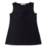 Susan Graver  Women’s Black Rouched V Neck Tank Top Sleeveless Sz XXS Photo 0