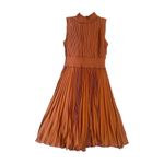Nanette Lepore  Pleated Sleeveless Dress In Gingerbread Photo 1