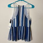 BB Dakota FINAL SALE -  Tank Top Sleeveless Blouse Black Blue White Stripes NWT Photo 2