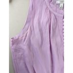 J.Crew sz 12 tunic purple tank top lilac lavender ruffle chiffon career solid Photo 4