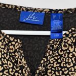 JH Collectibles Women’s Leopard Print Nylon Mesh Stretch 3/4 Sleeve Top Size L Black Size L Photo 7