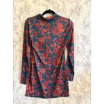 ZARA  Retro Print‎ Floral Collared Long Sleeve Stretch Mini Dress M NWT Photo 1