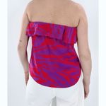 Amanda Uprichard  Silk Pink and Purple Strapless Top Size Medium Photo 3