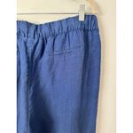 Chico's NWT Blue Pull On Linen Flare Trousers Wide Leg Pants Size 12 Photo 3
