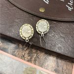 Handmade Pink Silver Cameo Dangle Earrings | Victorian Romantic Photo 2