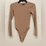 ZARA  Women’s Beige Long Sleeve Bodysuit Size S Photo 1