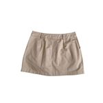BARIII Tan Khaki Pleated Mini Skirt Size Medium Photo 3
