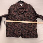 Susan Graver Womans Blazer Jacket Size 2x Dark Florals Romantic Jacquard Photo 10