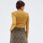 MINKPINK  brown gold ribbed wrap top Photo 2