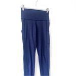 Aerie Chill Play Move Marled Blue High Ride Leggings Workout Athleisure Photo 2