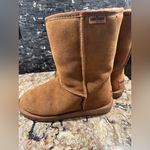 Minnetonka Olympia Boots Sheepskin Lining Womens Size 8 Brown Suede Photo 0