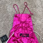 Lulu’s Radiant Satin Rhinestone Maxi Dress Pink Photo 9