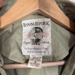 Banana Republic Vtg  Adult Nylon Trench Coat Khaki Green Safari 90's Career Sz M Photo 6