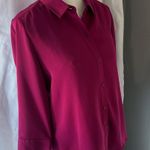 Liz Claiborne  Fuchsia Button-Down Blouse Photo 2