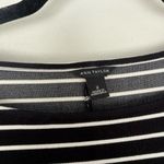 Ann Taylor Women’s 2 Black White Striped Bell Sleeve Dress Midi Photo 5