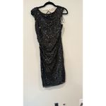 David Meister  Black Sequin Sleeveless Dress Size 6 2456 Photo 2