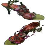 Donald Pliner Copper Metallic Copper Leather Shoe Sandal New Gem Stone $265 NWT Photo 4