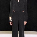 ZARA CUT-OUT BLAZER SUIT JUMPSUIT W/ SIDE BUCKLE BLACK SIZE L NEW Photo 4