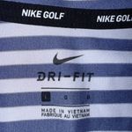Nike  GOLF DRI-FIT STRIPED SLEEVELESS COLLARED POLO SHIRT BLUE WOMEN’S LARGE NWOT Photo 1